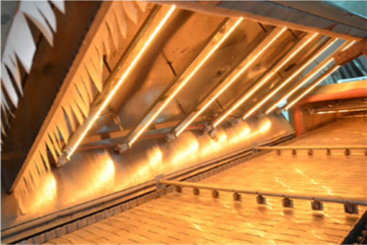 bread oven infrared lamp for temperature control
