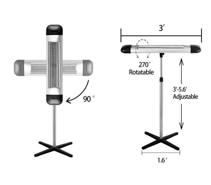 Standing patio heater